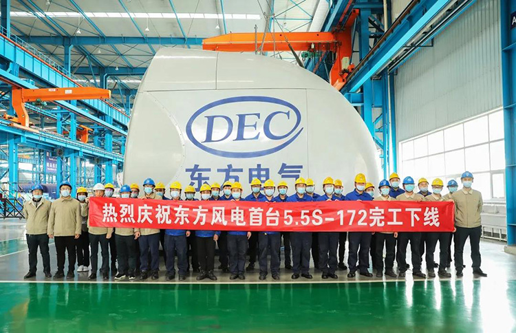 開啟“6MW時代”！國內陸上單機容量最大風電機組下線